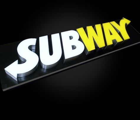 Dimensional letters mounted to a commercial storefront